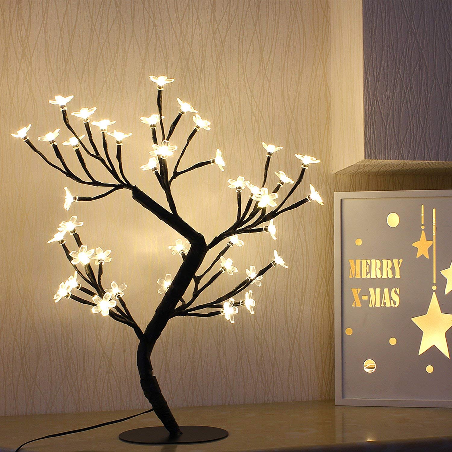 led cherry blossom bonsai tree light Bolylight // Cherry Blossom Tree 1.4ft 40L